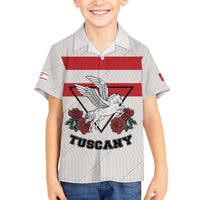 Italy Tuscany Family Matching Off The Shoulder Long Sleeve Dress and Hawaiian Shirt Pegasus With Map Style LT19