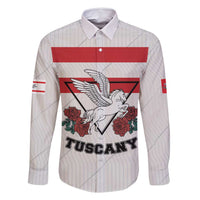 Italy Tuscany Family Matching Off Shoulder Short Dress and Hawaiian Shirt Pegasus With Map Style LT19