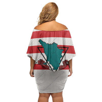 Italy Tuscany Family Matching Off Shoulder Short Dress and Hawaiian Shirt Pegasus With Map Style LT19