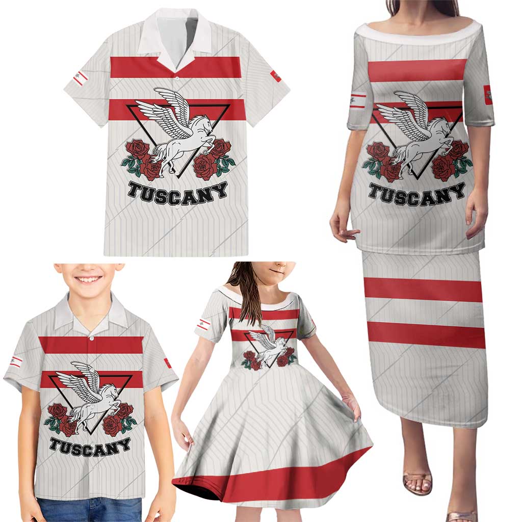 Italy Tuscany Family Matching Puletasi and Hawaiian Shirt Pegasus With Map Style LT19