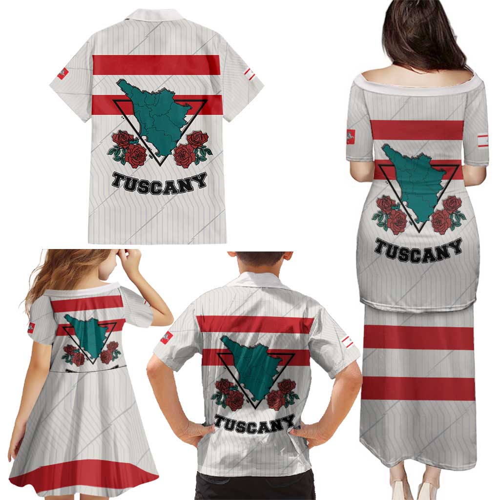 Italy Tuscany Family Matching Puletasi and Hawaiian Shirt Pegasus With Map Style LT19