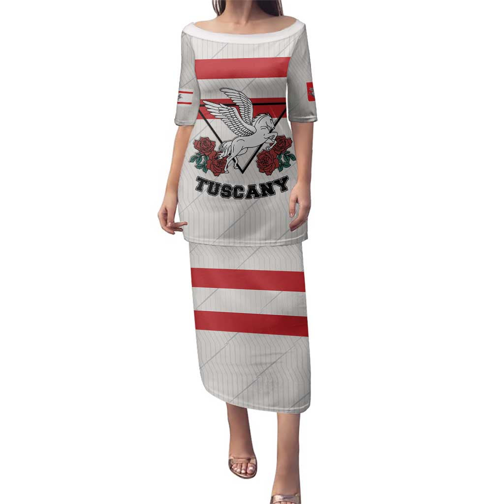 Italy Tuscany Family Matching Puletasi and Hawaiian Shirt Pegasus With Map Style LT19