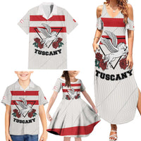 Italy Tuscany Family Matching Summer Maxi Dress and Hawaiian Shirt Pegasus With Map Style LT19