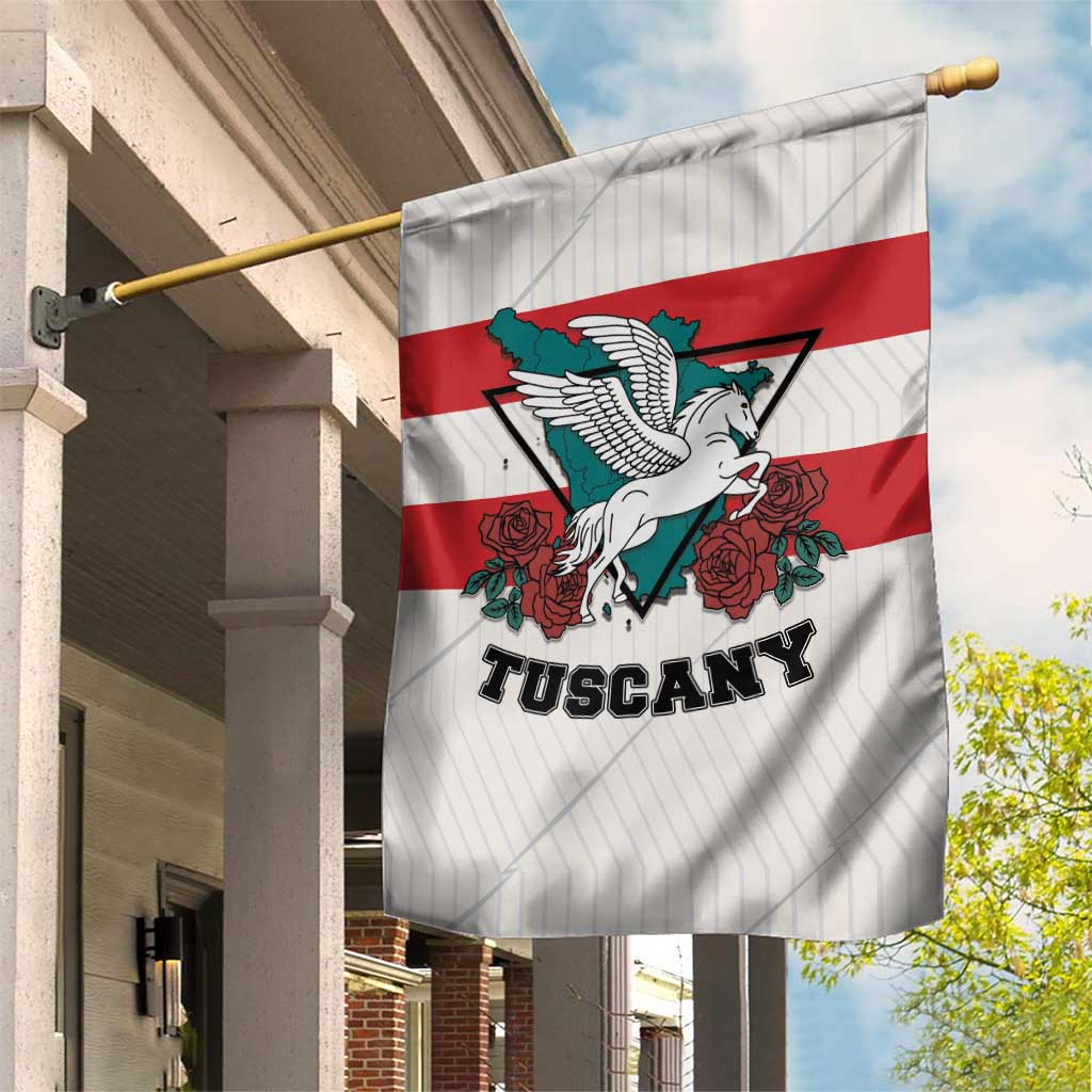 Italy Tuscany Garden Flag Pegasus With Map Style - Wonder Print Shop