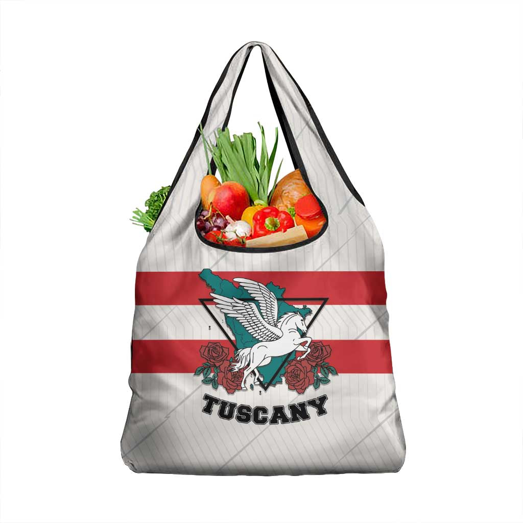 Italy Tuscany Grocery Bag Pegasus With Map Style - Wonder Print Shop