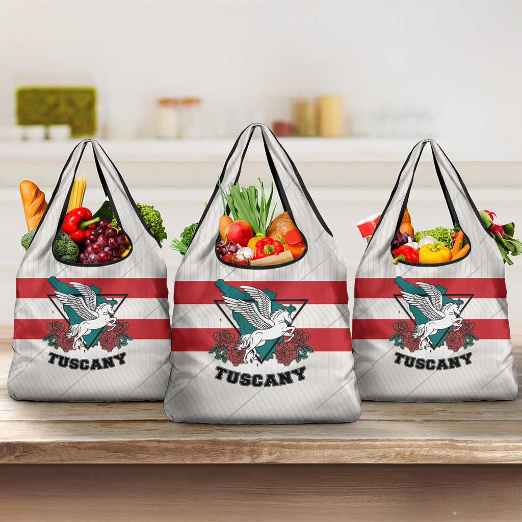 Italy Tuscany Grocery Bag Pegasus With Map Style - Wonder Print Shop