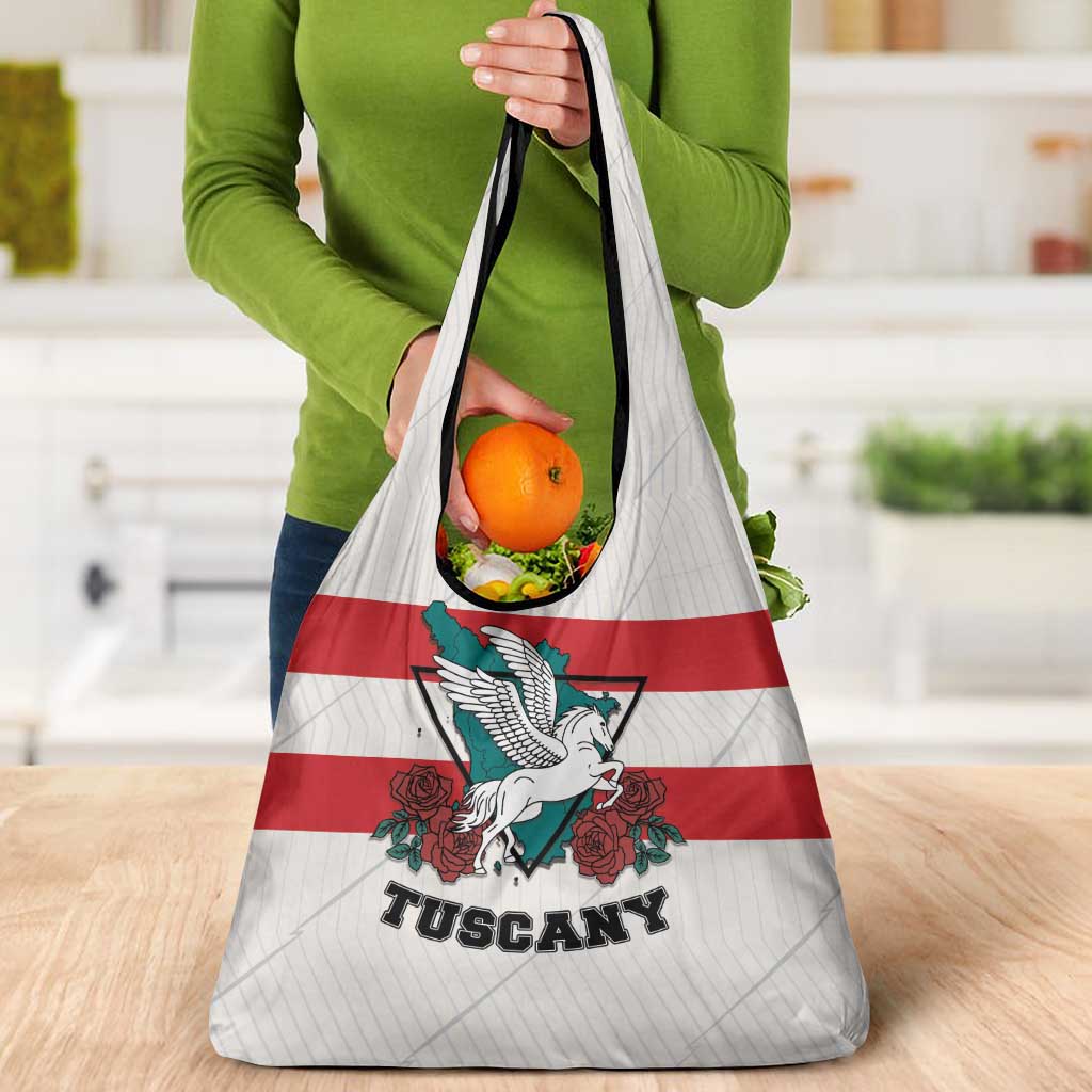 Italy Tuscany Grocery Bag Pegasus With Map Style - Wonder Print Shop