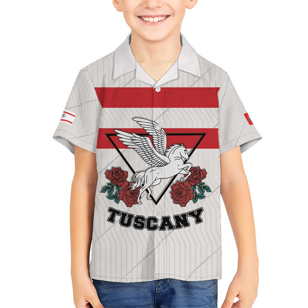 Italy Tuscany Kid Hawaiian Shirt Pegasus With Map Style LT19