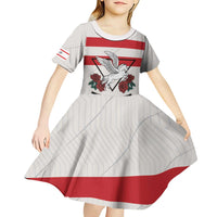 Italy Tuscany Kid Short Sleeve Dress Pegasus With Map Style LT19