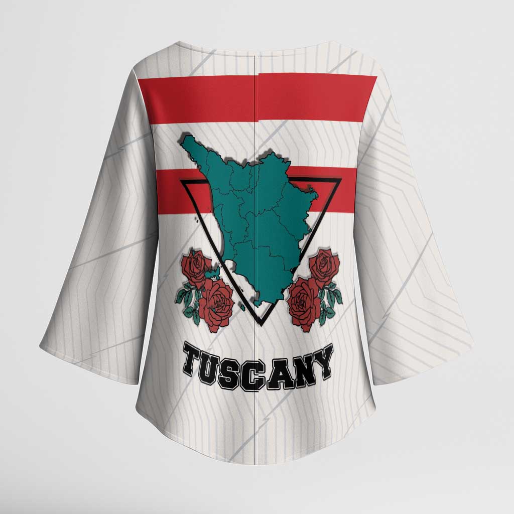 Italy Tuscany Kimono Sleeve Blouse Pegasus With Map Style - Wonder Print Shop