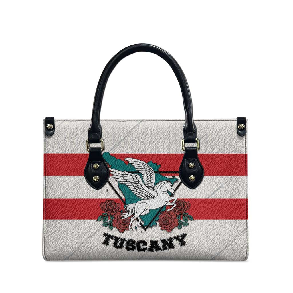 Italy Tuscany Leather Bag Pegasus With Map Style - Wonder Print Shop