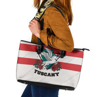 Italy Tuscany Leather Tote Bag Pegasus With Map Style - Wonder Print Shop