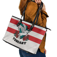 Italy Tuscany Leather Tote Bag Pegasus With Map Style - Wonder Print Shop