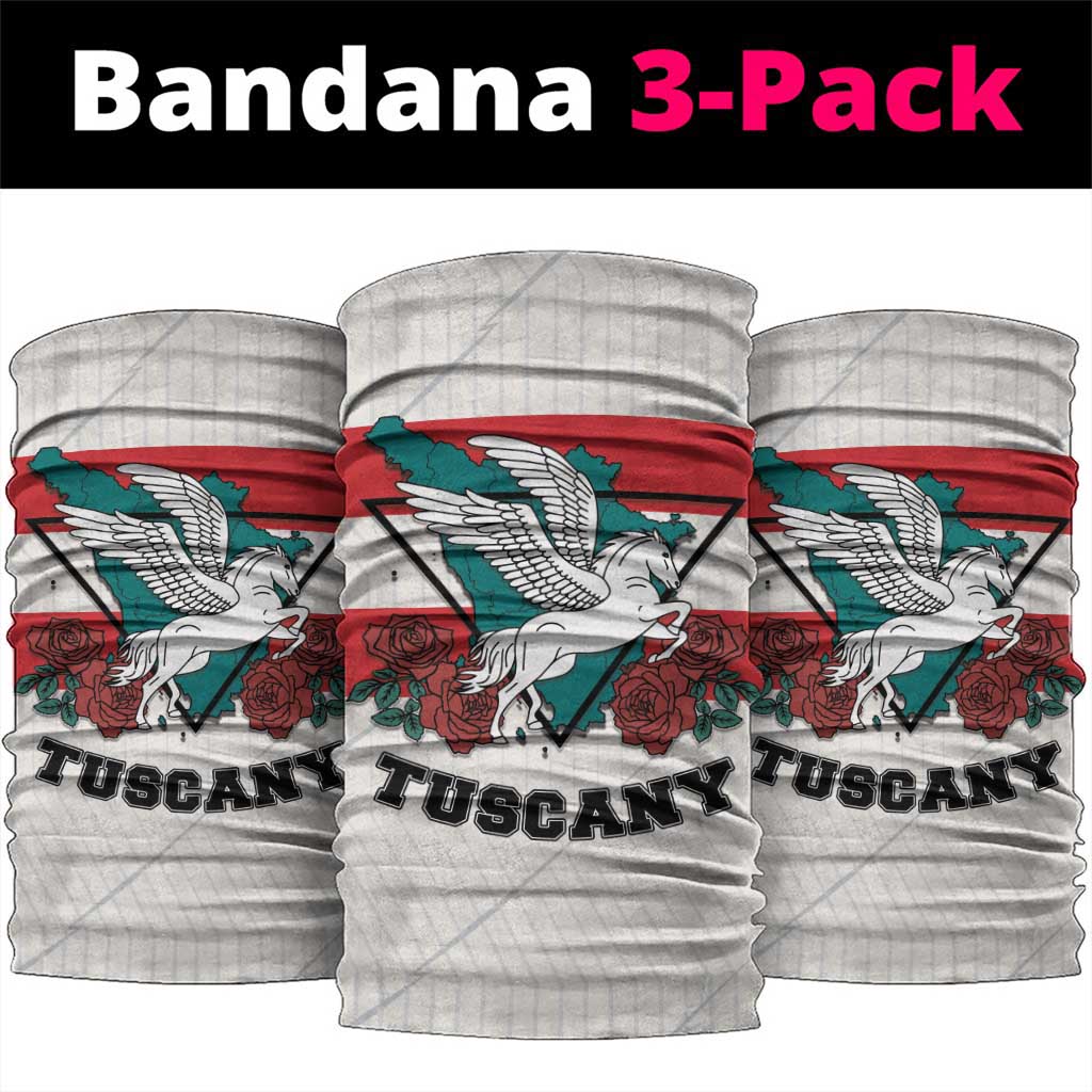 Italy Tuscany Neck Gaiter Pegasus With Map Style - Wonder Print Shop