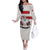 Italy Tuscany Off The Shoulder Long Sleeve Dress Pegasus With Map Style LT19