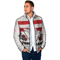 Italy Tuscany Padded Jacket Pegasus With Map Style - Wonder Print Shop