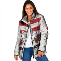 Italy Tuscany Padded Jacket Pegasus With Map Style - Wonder Print Shop