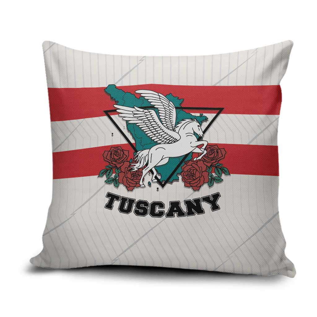 Italy Tuscany Pillow Cover Pegasus With Map Style - Wonder Print Shop