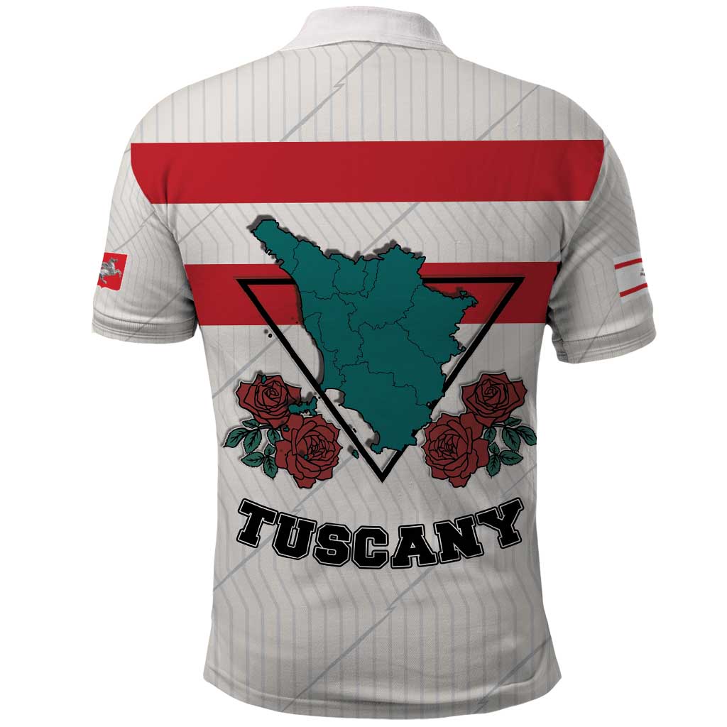 Italy Tuscany Polo Shirt Pegasus With Map Style LT19