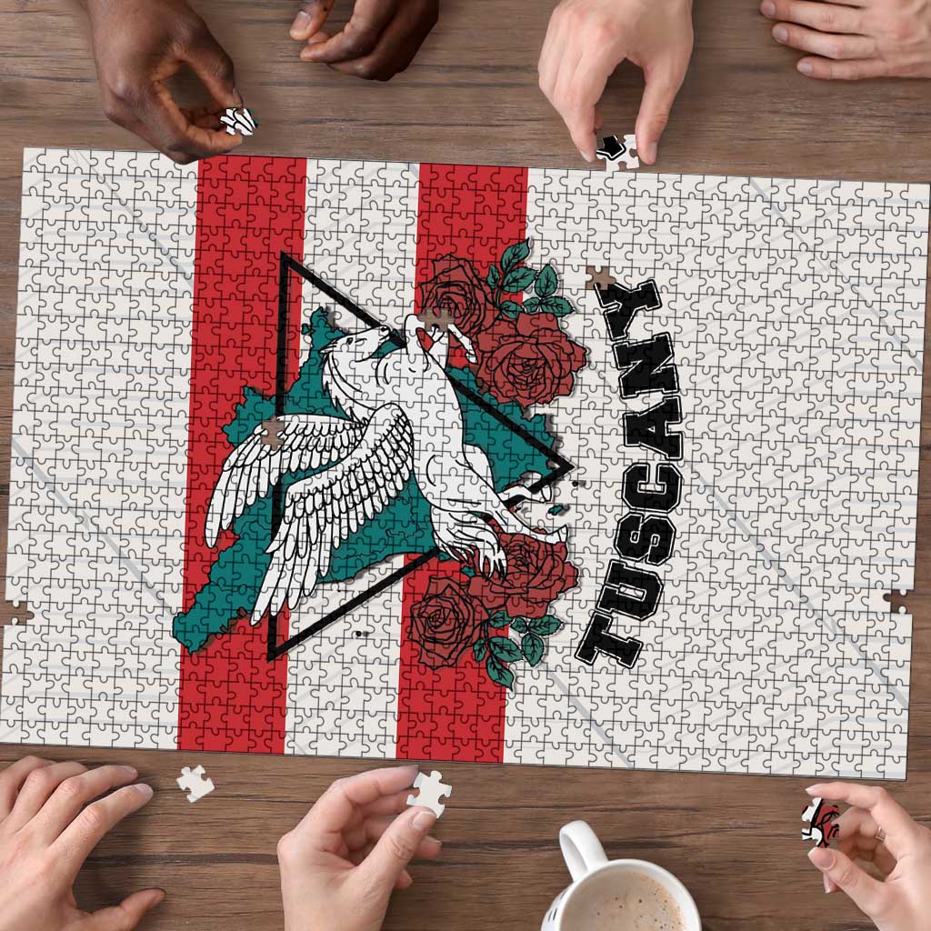 Italy Tuscany Puzzle Pegasus With Map Style - Wonder Print Shop