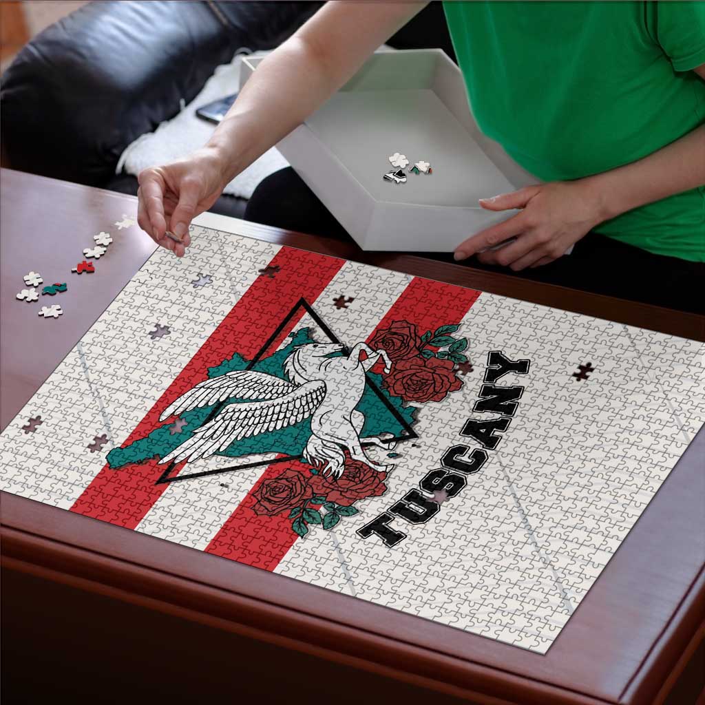 Italy Tuscany Puzzle Pegasus With Map Style - Wonder Print Shop
