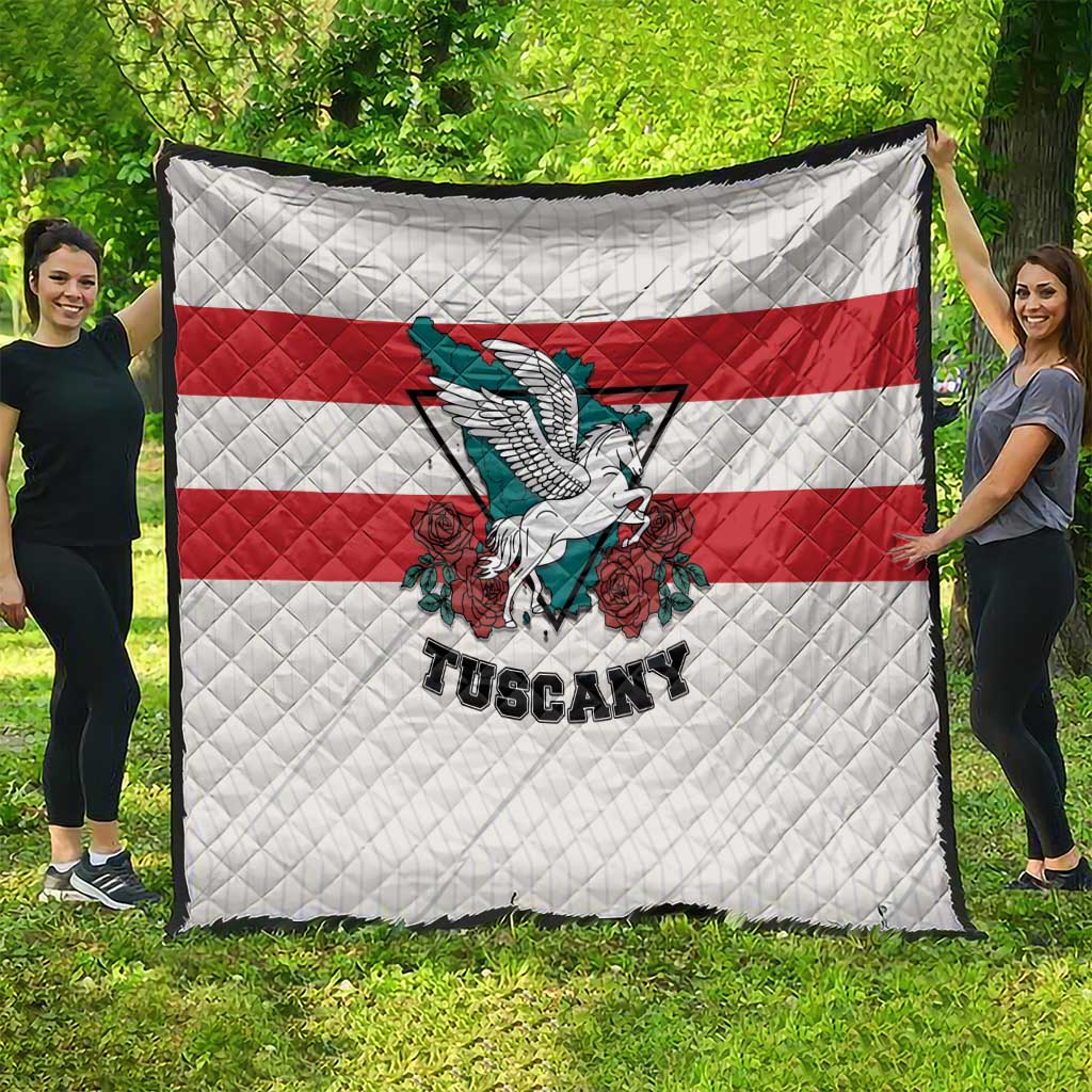 Italy Tuscany Quilt Pegasus With Map Style - Wonder Print Shop