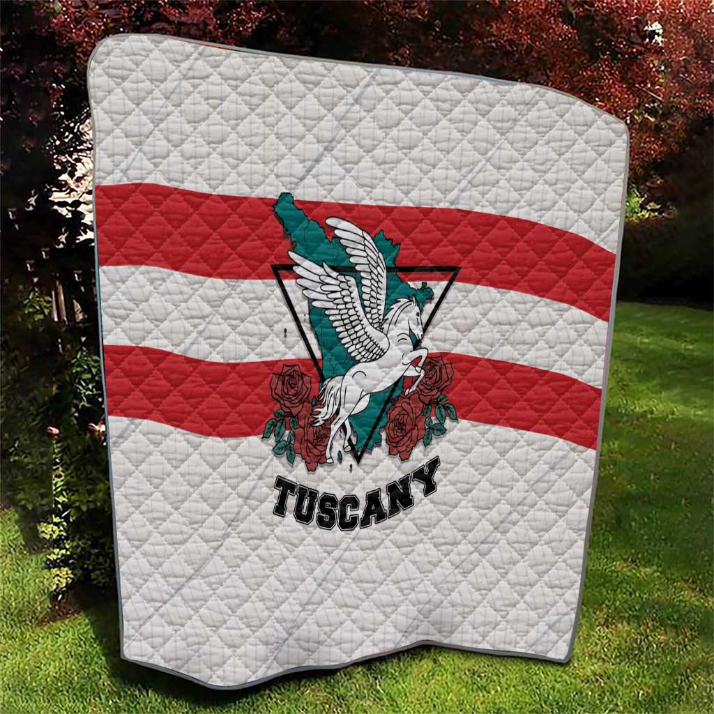 Italy Tuscany Quilt Pegasus With Map Style - Wonder Print Shop