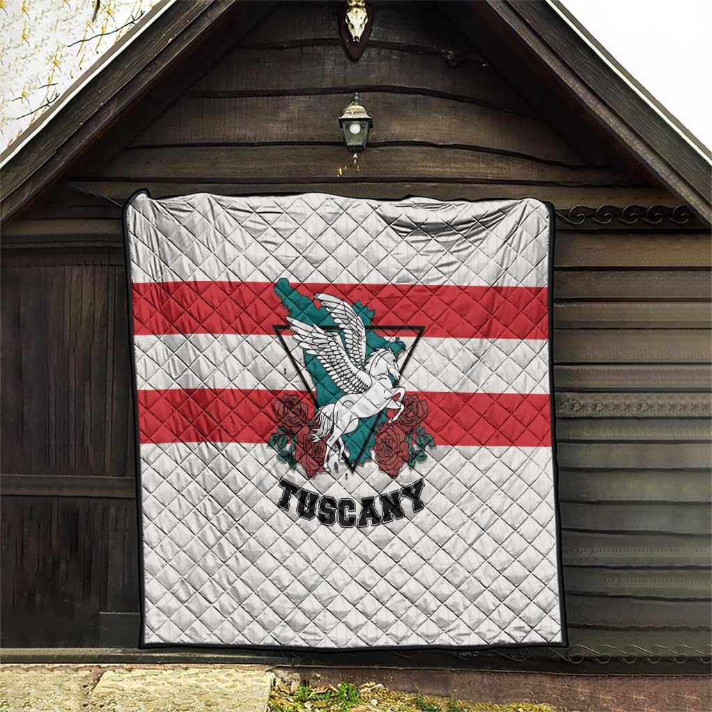 Italy Tuscany Quilt Pegasus With Map Style - Wonder Print Shop
