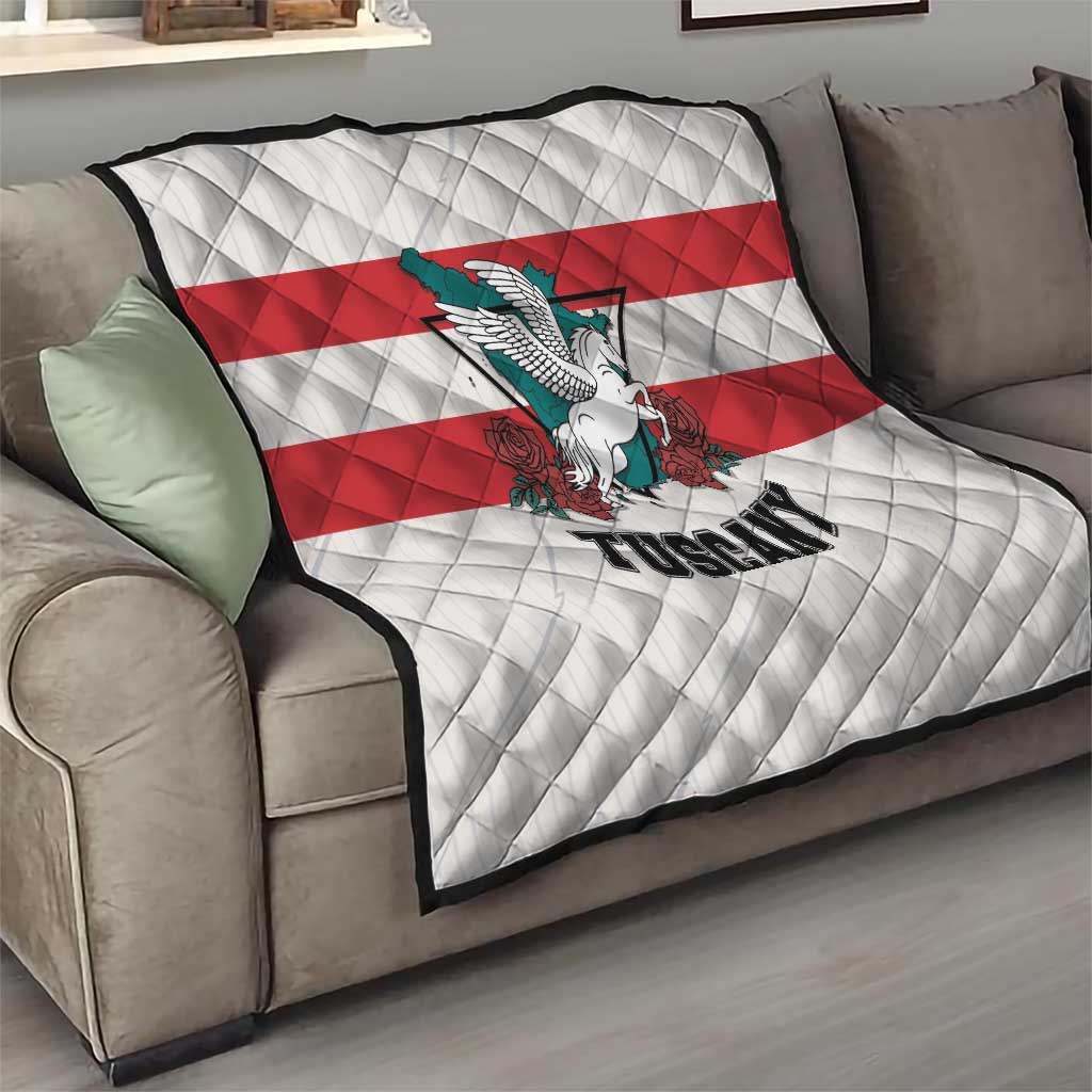 Italy Tuscany Quilt Pegasus With Map Style - Wonder Print Shop