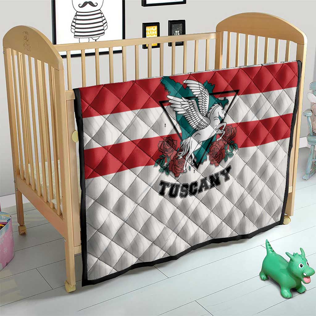 Italy Tuscany Quilt Pegasus With Map Style - Wonder Print Shop