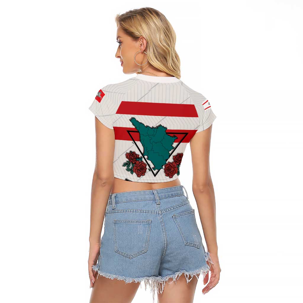 Italy Tuscany Raglan Cropped T Shirt Pegasus With Map Style LT19