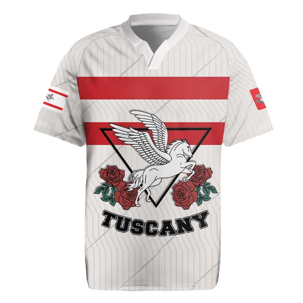 Italy Tuscany Rugby Jersey Pegasus With Map Style LT19