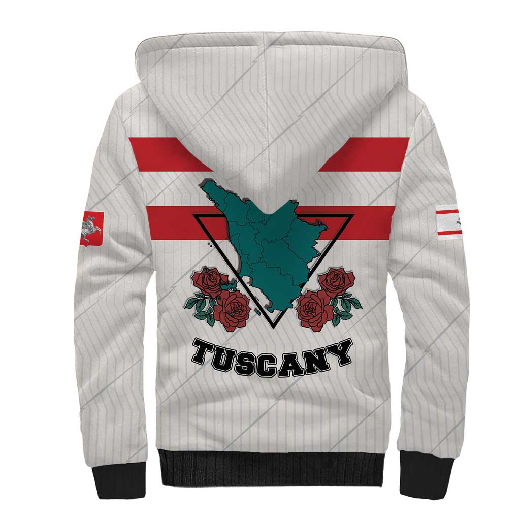 Italy Tuscany Sherpa Hoodie Pegasus With Map Style LT19