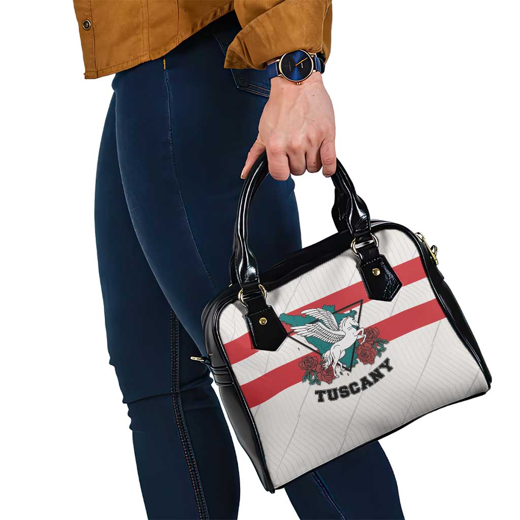 Italy Tuscany Shoulder Handbag Pegasus With Map Style - Wonder Print Shop