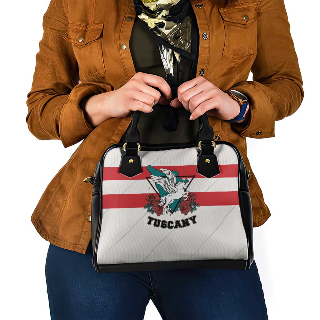 Italy Tuscany Shoulder Handbag Pegasus With Map Style - Wonder Print Shop