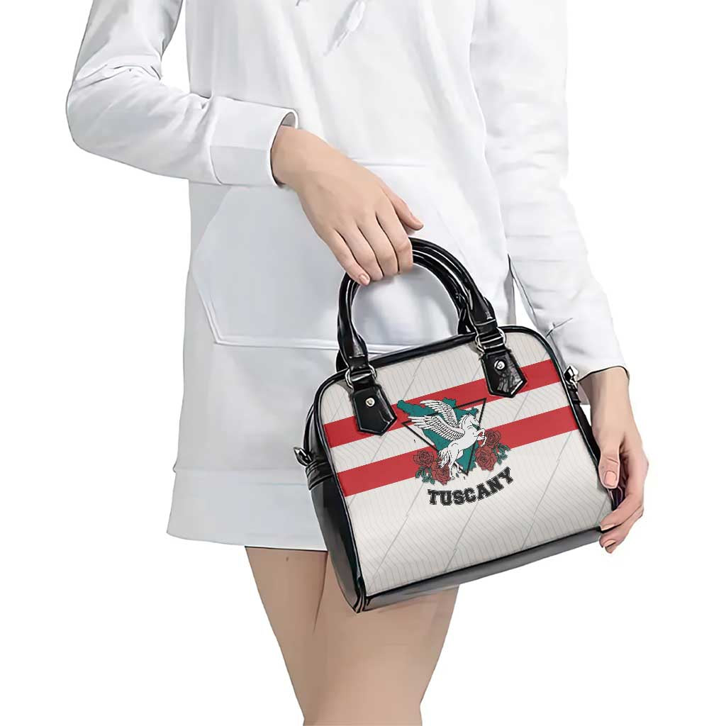 Italy Tuscany Shoulder Handbag Pegasus With Map Style - Wonder Print Shop
