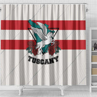 Italy Tuscany Shower Curtain Pegasus With Map Style - Wonder Print Shop