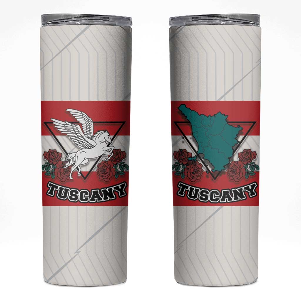 Italy Tuscany Skinny Tumbler Pegasus With Map Style - Wonder Print Shop