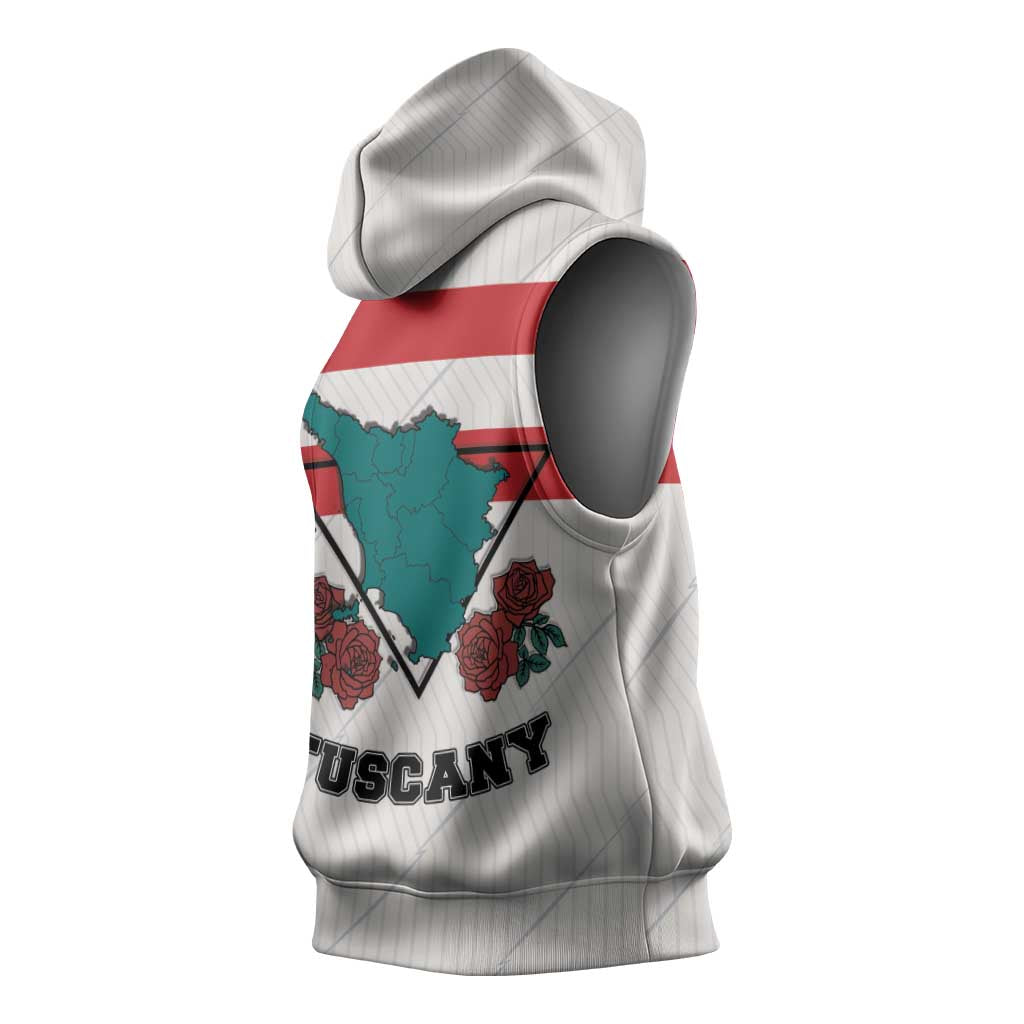Italy Tuscany Sleeveless Hoodie Pegasus With Map Style - Wonder Print Shop