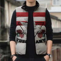 Italy Tuscany Sleeveless Puffer Jacket Pegasus With Map Style - Wonder Print Shop