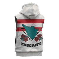 Italy Tuscany Sleeveless Zip Hoodie Pegasus With Map Style - Wonder Print Shop