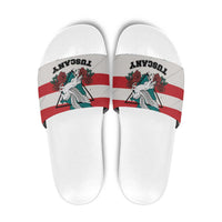 Italy Tuscany Slide Sandals Pegasus With Map Style - Wonder Print Shop