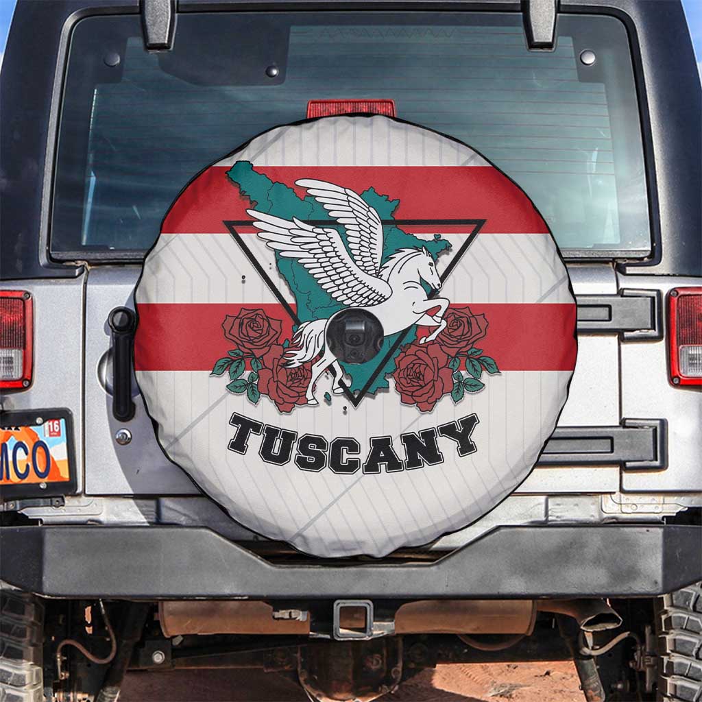 Italy Tuscany Spare Tire Cover Pegasus With Map Style - Wonder Print Shop