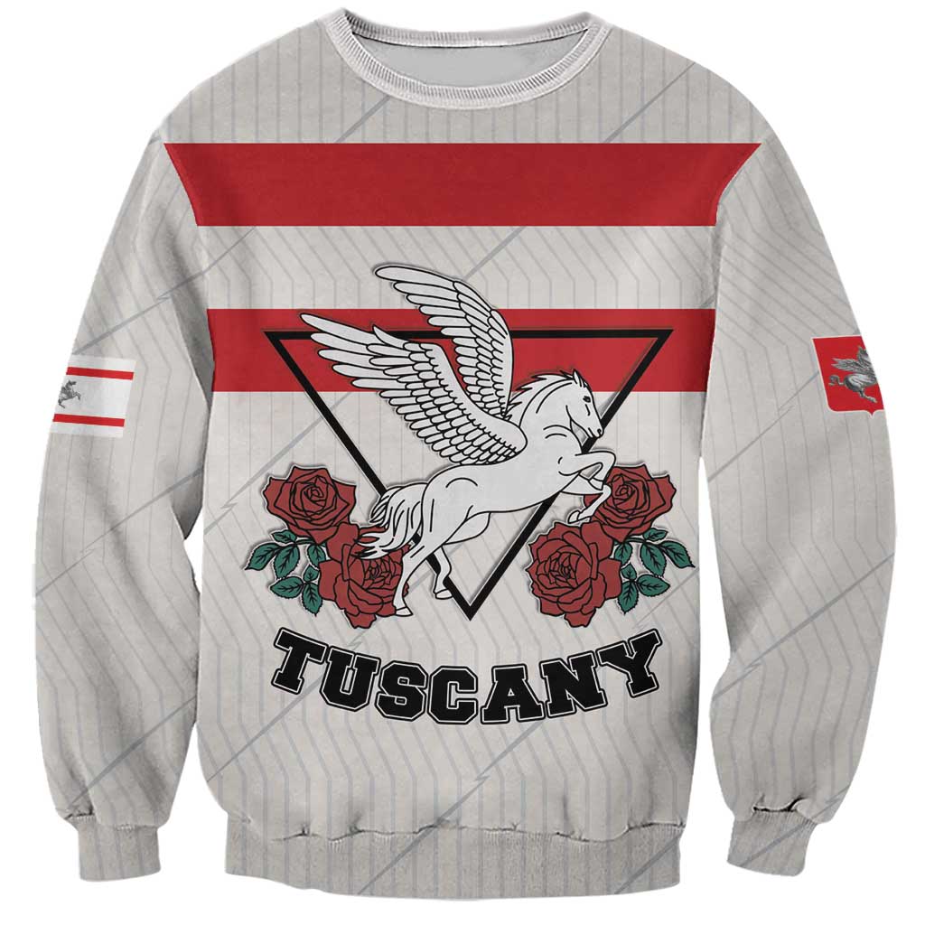 Italy Tuscany Sweatshirt Pegasus With Map Style LT19