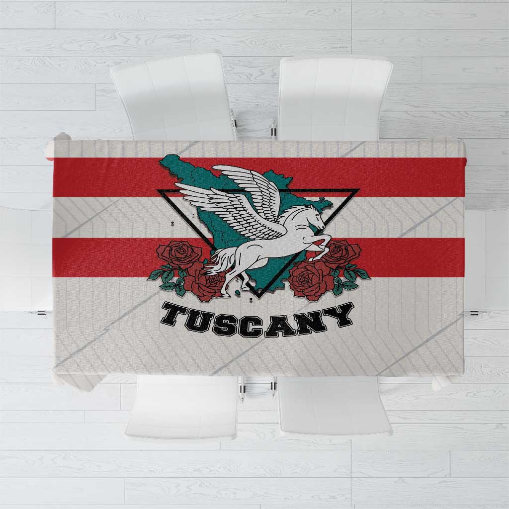 Italy Tuscany Tablecloth Pegasus With Map Style - Wonder Print Shop