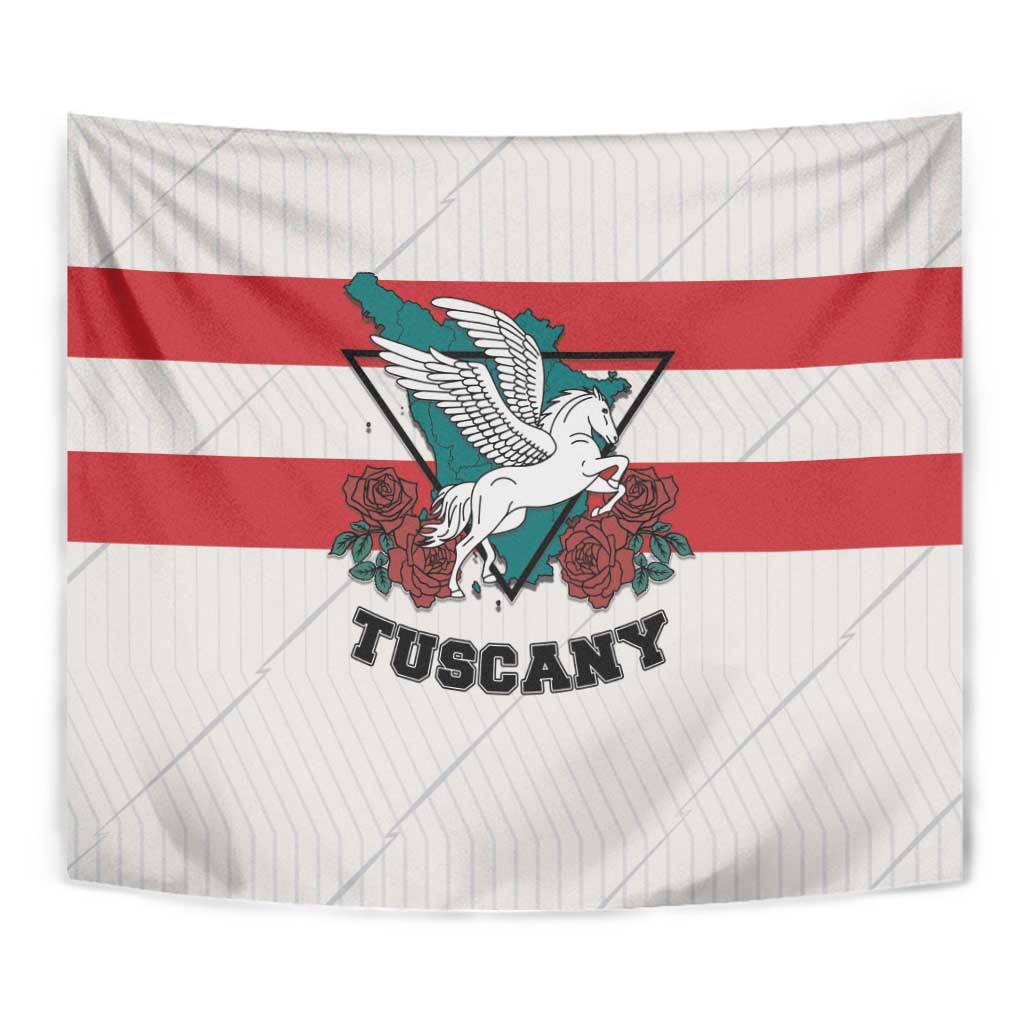 Italy Tuscany Tapestry Pegasus With Map Style - Wonder Print Shop