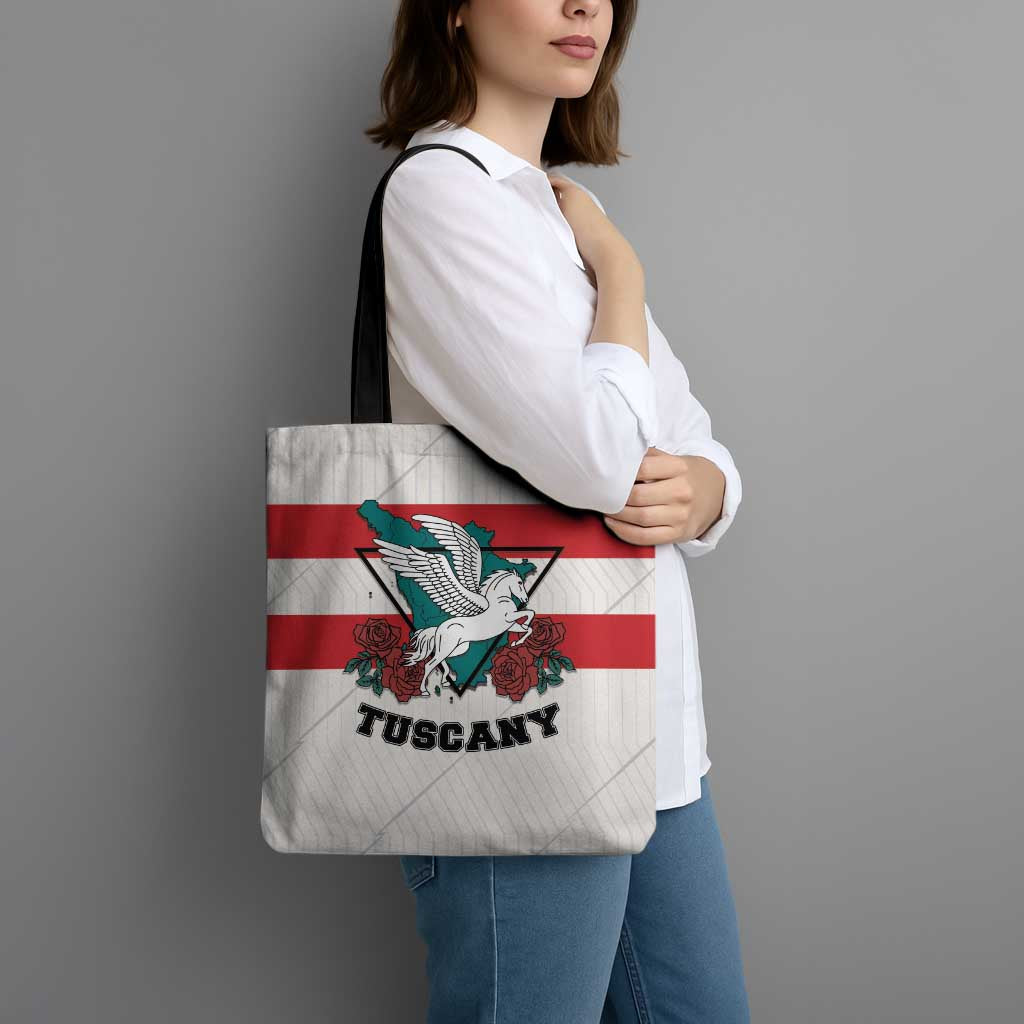 Italy Tuscany Tote Bag Pegasus With Map Style - Wonder Print Shop