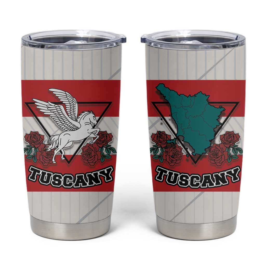 Italy Tuscany Tumbler Cup Pegasus With Map Style - Wonder Print Shop