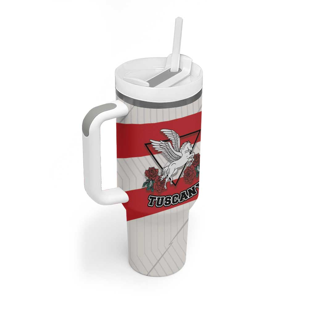 Italy Tuscany Tumbler With Handle Pegasus With Map Style - Wonder Print Shop