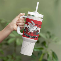 Italy Tuscany Tumbler With Handle Pegasus With Map Style - Wonder Print Shop